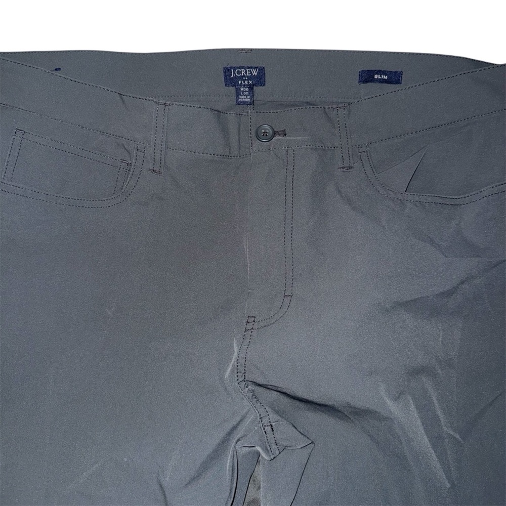 J.Crew Slate Gray Chino Trousers 36x 30 SLIM FLEX